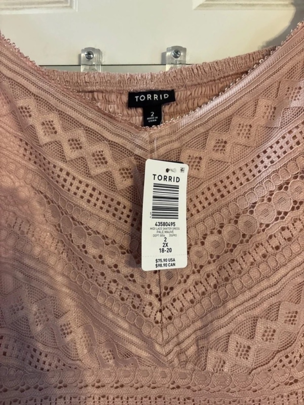 Torrid Soft Pink Lace Dress